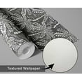 thumbnail image 6 of S4Sassy Peel & Stick Vinyl Wallpaper, Chic Palm Tree Wallpaper Contact Paper Waterproof - Gray, 25"x120", Textured Finish, Removable Wall Covering for Home Decor in Bedrooms, Renter Spaces, Cabinets, 6 of 9
