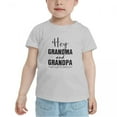 thumbnail image 2 of Hey Grandpa and Grandma I Can't Wait To Meet You Cute Toddler Tshirts for Boys Girls (Gray, 3T), 2 of 5
