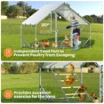 thumbnail image 3 of SACVON Predator-Proof Chicken Coop with Weatherproof Tarp & Perch , Secure, Weatherproof, and Easy to Use, 3 of 10