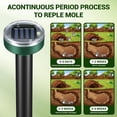 thumbnail image 6 of 2026 Mole Repellent Solar Powered Stakes, Ultrasonic Outdoor Pest Repeller for Lawns & Gardens, Deer Deterrent, Green – 3 Shapes, 6 of 7