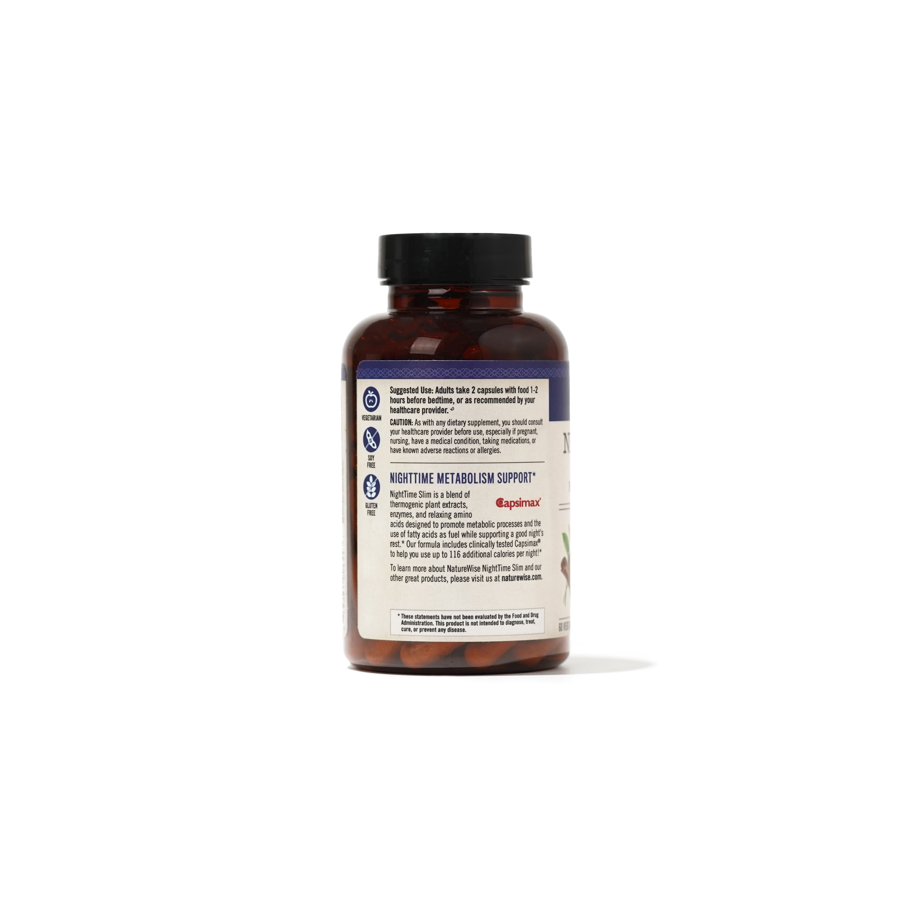 Naturewise NighttimeSlim- Cayenne, Green Coffee Bean, GABA - 60 Capsules[30-Day Supply]