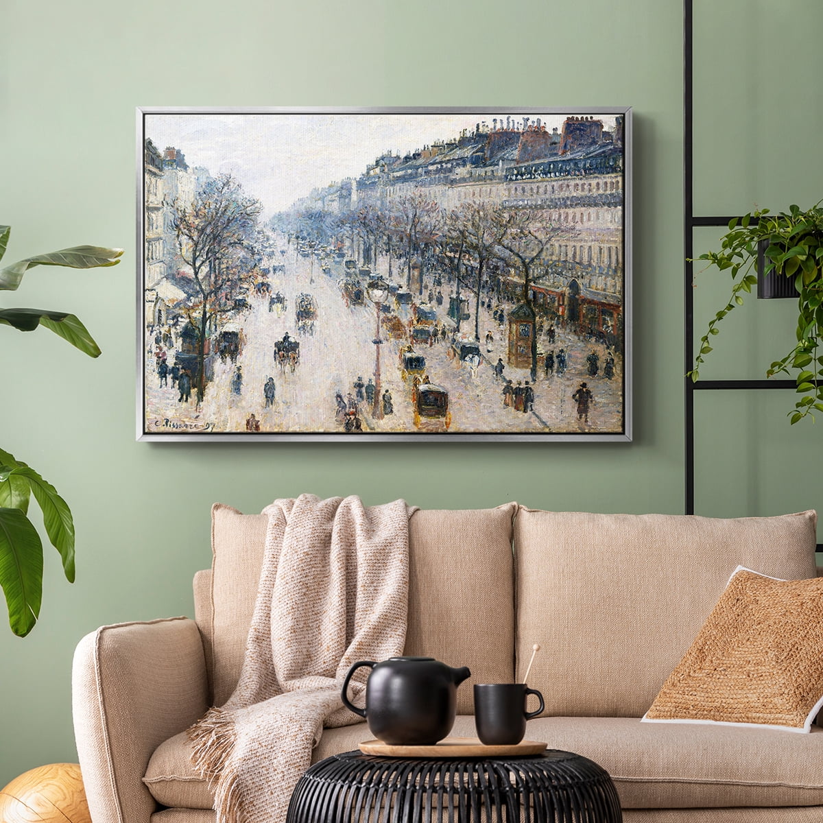 Vintage Landscape-CCC By Wexford Home Framed in Silver Wood Gallery Wrapped Canvas 27 in. x 41 in.