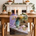 thumbnail image 4 of Spring Flowers Cotton Linen Table Runner for Dining Kitchen, Vintage Middle Century Abstract Oil Painting Wedding Outdoor Party Tablerunners, Dresser Scarf Coffee Tablecloth Runners 13x72 Inches, 4 of 9
