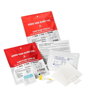 Eldoncard Blood Typing Kit, 4 Test Pack, Know Your Blood Type, Accurate Instant Home Testing, Determine A, O, B, RHS-D Negative & Positive Groups
