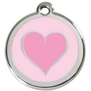 Pup Life Custom Engraved Stainless Steel and Enamel Dog ID Tag - Two Tone Heart