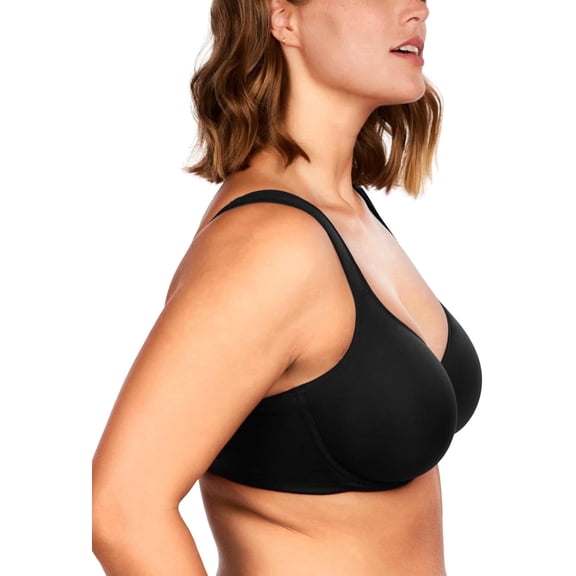 Women's Plus Size Minimizer Bra - Full Coverage Unlined Underwire T Shirt Bra, Seamless Smooth Cups, Ultimate Soft Comfort