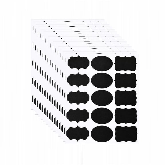 Zengdainm 450PCS Waterproof Chalkboard Labels, Reusable Erasable Self-Adhesive Black Stickers for Spice Jars, Pantry Containers, Kitchen Organization(450 pcs)