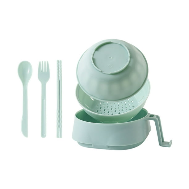 Tazón de ramen para microondas con colador Juego de 6 tazones de ramen para microondas Tazón de ramen para microondas con tapa y asa Apto para lavavajillas Cocina portátil para tazones de ramen
