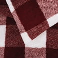 thumbnail image 3 of CANNON Cozy Buffalo Check Burgundy King 3 Piece Comforter Set, Oeko-TEX Certified, 3 of 6