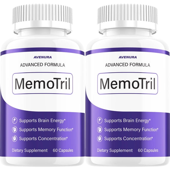 Memotril Capsules – Memotril Natural Blend Memory Focus Support Supplement, 2 Pack, 120 Capsules