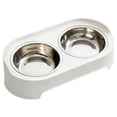 thumbnail image 3 of Bol pour Animaux Anti-Déversement, Mangeoire Double en Acier Inoxydable pour Chien, Conception Stable d'Alimentation avec Base en Caoutchouc, Bol Robuste pour Nourriture et Eau pour Animaux pour la Maison, Station d'Alimentation Propre à Finition Épurée, Cour et Jardin Intérieur Extérieur, 3 of 8