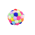 thumbnail image 1 of Kitten Bell Toys Ball, Adorable Colorful Plush Cat Bell Balls, Fun Interactive Cat Toys Chasing Chewing Training Cat Balls, Soft Quieted Elastic Cat Pompom Elastic Balls,Color Large 7.5CM, 1 of 7
