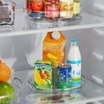 thumbnail image 4 of 2 Pack Lazy Susan Turntable Organizer for Cabinet Refrigerator 9.25'' + 10.6'' Rotating Lazy Susan, Transparent, 4 of 8