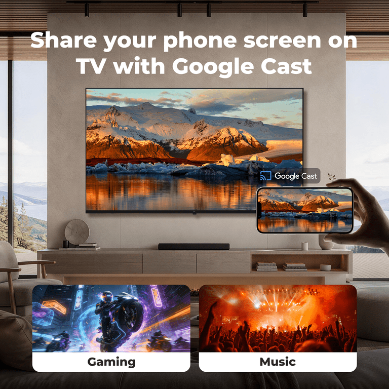 FPD 32-inch Smart TV, Google TV, HDR 10, Dolby Audio, Voice