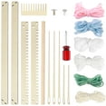 thumbnail image 4 of Weaving Loom Kit Complete Wooden Weaving Frame Set with 6 Knitting Thread Wooden Comb Hand Knitting Machine Multi-Craft Weaving Loom Frame for Tapestry Adults Kids Above 6 Years Old, 4 of 5