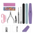 thumbnail image 3 of Ensemble d'outils professionnels pour manucure et pédicure, 10 pièces, pour poncer les ongles, éponges, limes, tampons et vernis, 3 of 4