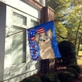 thumbnail image 2 of Longhaired Blue and White Chihuahua USA American Flag Canvas House Size, 2 of 5