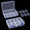 Clear, variant on 8 Grids Clear Plastic Organizer Storage Box with Adjustable Dividers