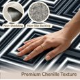 thumbnail image 6 of ODIKA 8'x10' Washable Area Rug Durable, Non-Slip Contrasting Fields Symmetrical Geometric Crisp Border Abstract Motifs for Living Room, Under Sectional, Family, 6 of 7
