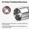 thumbnail image 4 of 12 Point Socket 1/2" Drive by 27mm Metric CR-V Steel Shallow Sockets, 4 of 7