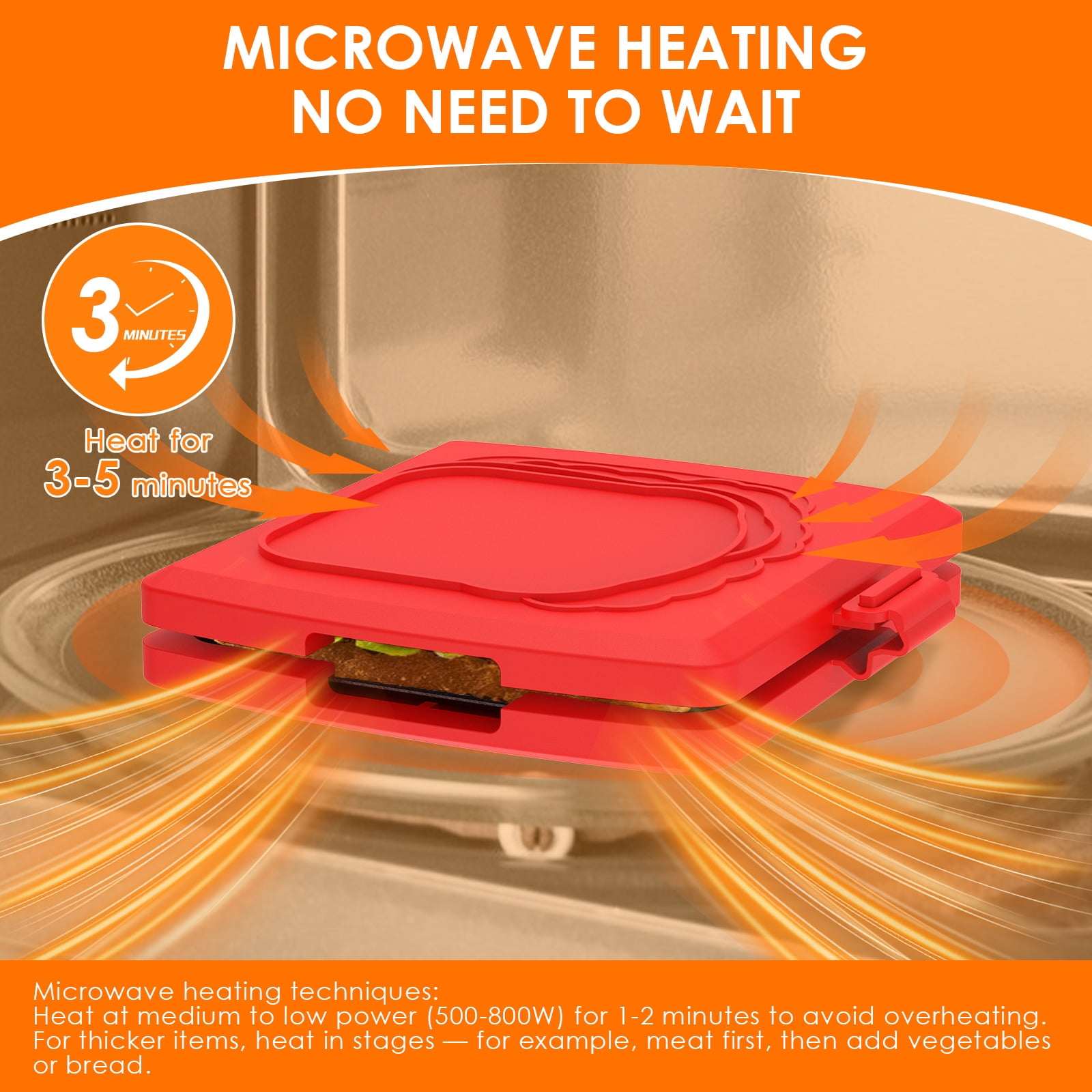 Grusce Microwave Sandwich Maker, Toastie Maker, Sandwich Toaster, 3 Minute Microwave Toastie Grill, Safe Panini Press Dishwasher Safe for Travel Office Dorm RV