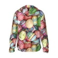 thumbnail image 3 of Uemuo Easter Eggs Pattern Women's Full Zip UPF 50+ Sun Protection Hoodie Jacket Long Sleeve Sun Shirt Hiking Outdoor Performance with Pockets-, 3 of 9
