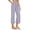 Purple, variant on StSilkitty Striped Casual Capris for Womens High Waist Elastic Wide Leg Capri Pants Beach Vacation Cropped Trousers with Pockets