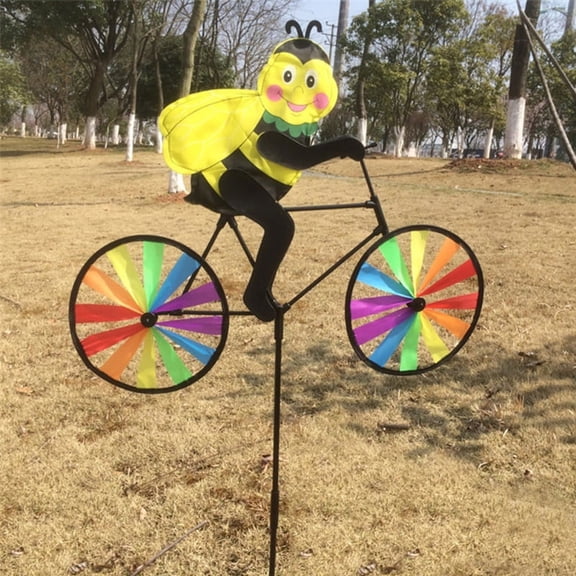WINDLAND 3D Animal on Bike Windmill Wind Spinner Toys Ornament Accessory