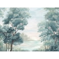 thumbnail image 2 of Watts, Eva 14x12 Gold Ornate Wood Framed with Double Matting Museum Art Print Titled - Calm Forest River, 2 of 4