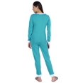 thumbnail image 5 of Inkmeso Womens Nightwear Pajamas Set Sleepwear Long Sleeve Top With Pant, 5 of 7