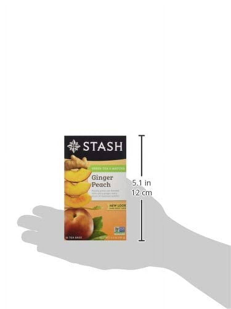 Stash Green Tea with Matcha Ginger Peach 18 Tea Bags Pack of 3