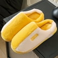thumbnail image 5 of Fesfesfes Black Womens Dress Shoes Cotton Slippers Women's Winter Indoor Home Warm Plus Fluff Couple Thick Soles Confinement Postpartum Fall Male 7.5-8.5(40-41), 5 of 7