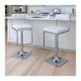 thumbnail image 2 of Atlin Designs 25.25" Square Tufted Fabric & Metal Bar Stool in White (Set of 2), 2 of 12