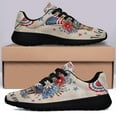 thumbnail image 3 of Happy 4th Of July Flowers Shoes Sneakers Black Size 7.5, 3 of 7