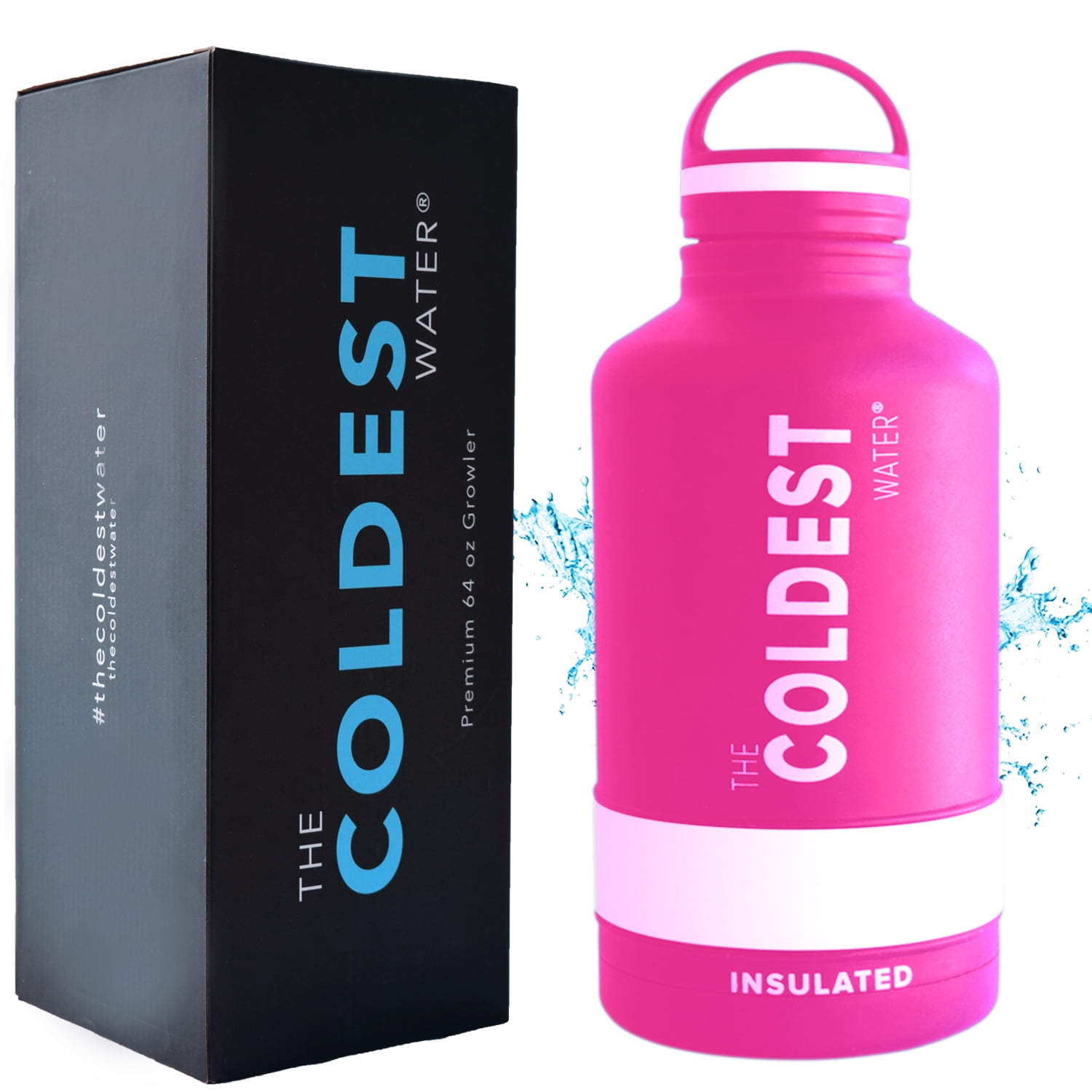 The Coldest Water Bottle 64 Oz Wide Mouth Vacuum Insulated