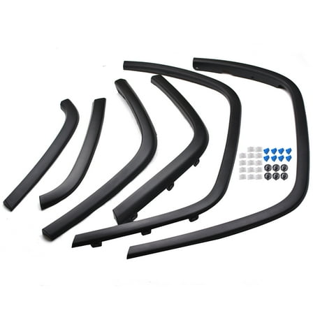 Panlongic 6 PCS For Jeep Grand Cherokee Wheel Arch Fender Flare Molding Trim Set 2011-2016