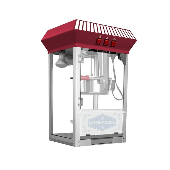 12 Ounce Commercial Popcorn Maker Machine,Kettle Stainless Steel Popcorn Machine with Tempered Glass,Warming Deck, 800W Countertop Popcorn Popper for Parties