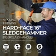 thumbnail image 3 of GROZ 4 Pound Head Hard Face Sledge Hammer with 16 Inch Fiberglass Handle, 3 of 7
