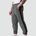 thumbnail image 2 of SDNall Mens Pants Men Color-Matching Pockets Corset Pull Rope Fashion Casual Comfort Pants, 2 of 9