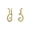 Gold, variant on Womens Scroll Design Ear Pin Crawlers Climber Earrings Gold Plated .925 Sterling Silver