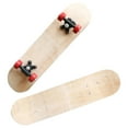 thumbnail image 2 of Cubierta de monopatín en blanco, cubierta de Longboard en blanco para principiantes, niños y niñas 60cm con rueda, 2 of 8