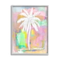 thumbnail image 4 of Stupell Industries Pastel Palm Tree Tropical Layered Brush Strokes Painting Gray Framed Art Print Wall Art, Design by Kristen Dew, 4 of 5