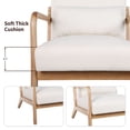 thumbnail image 6 of S-HOME Mid Century Modern Accent Chair with Detachable Lumbar Pillow Solid Wood Frame for  Living Room or Home Office, Beige, 6 of 11