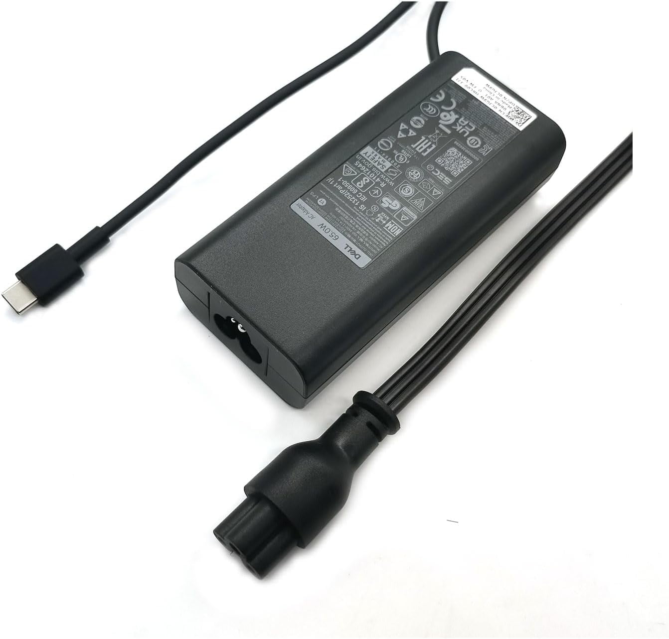 Dell Laptop Charger 65W USB-C,AC Adapter with Power Cord Cable,LA65NM190, HA65NM190, DA65NM190, HKA65NM200, Black