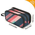 thumbnail image 4 of FORMRS Pencil Case with 3 Compartments Zipper Pouch, Elementary School Level and up, Pink Geometric, 4 of 8