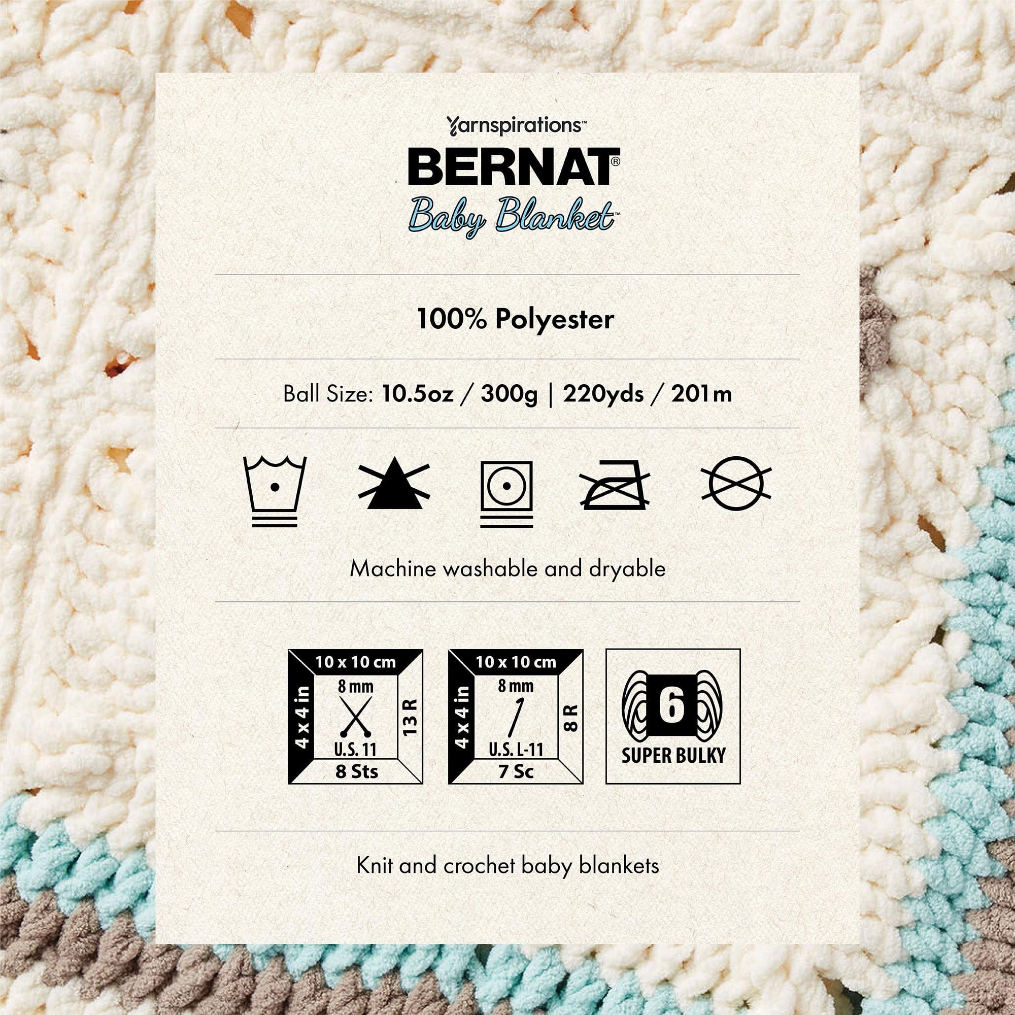 Bernat® Baby Blanket™ #6 Super Bulky Polyester Yarn, White 10.5oz/300g, 220 Yards