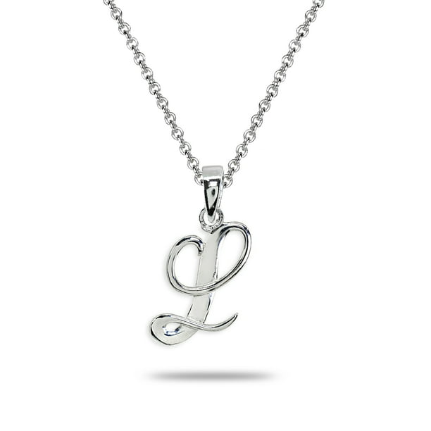 ONLINE - L Letter Initial Alphabet Name Personalized 925 Sterling ...