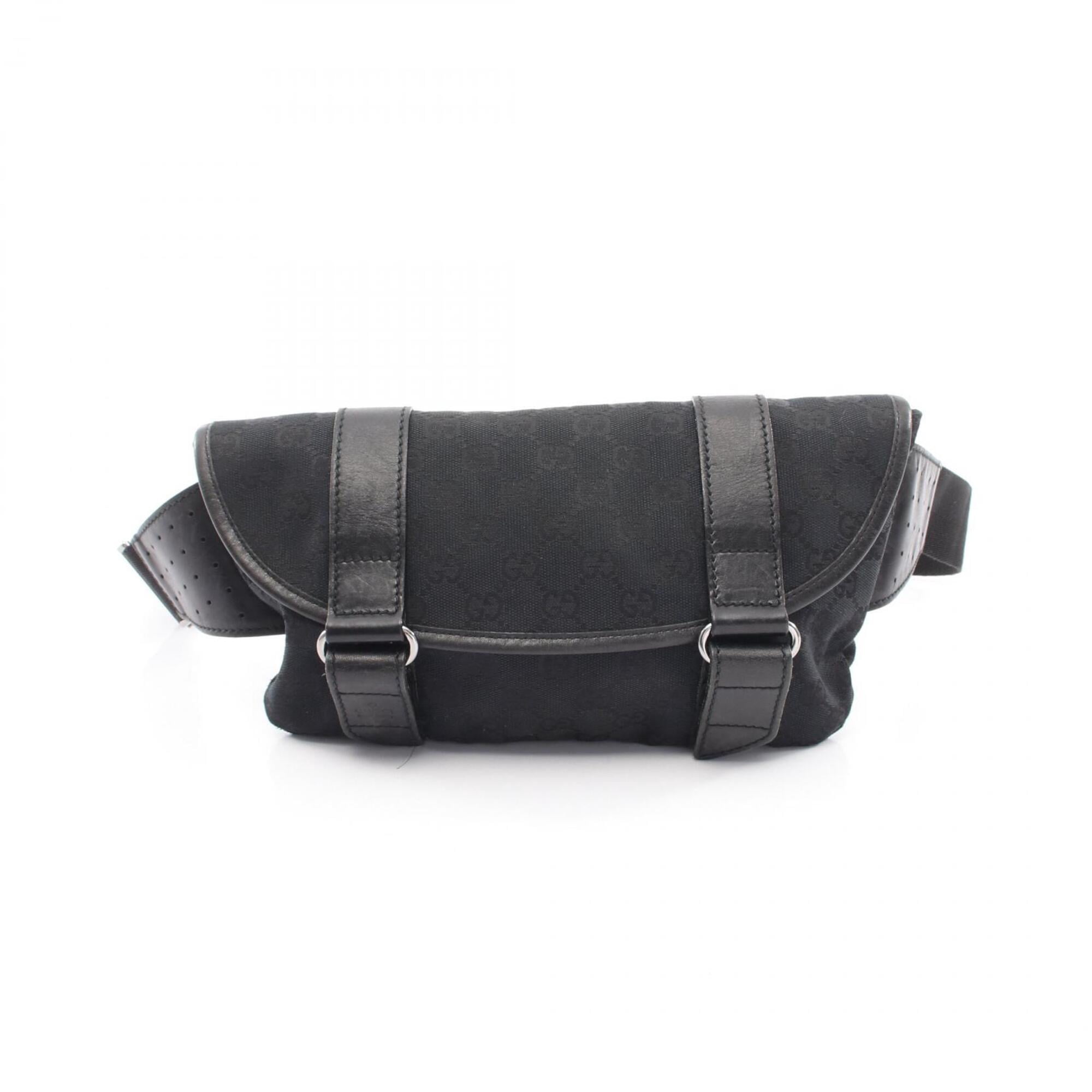 Pre-Owned Gucci GG Canvas Waist Bag Handbag Leather Men's Women's
