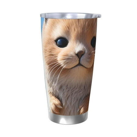 

Salouo Cute Guinea Pig Sea Print 20oz Tumbler with Lid Stainless Steel Vacuum Insulated Tumbler Durable Insulated Coffee Mug Thermal Cup with Splash Proof Sliding Lid-Without Straw