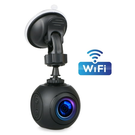 Dash Cam FHD 1080P Car Mini Camera WiFi Connection 360 Degree Rotate Angle Dashboard Camera DVR Recorder with G-Sensor, Night Vision, Motion Detection,